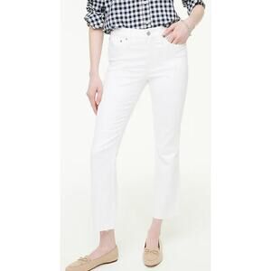 J.Crew Signature Stretch Flare Crop Jeans 33T White NWT